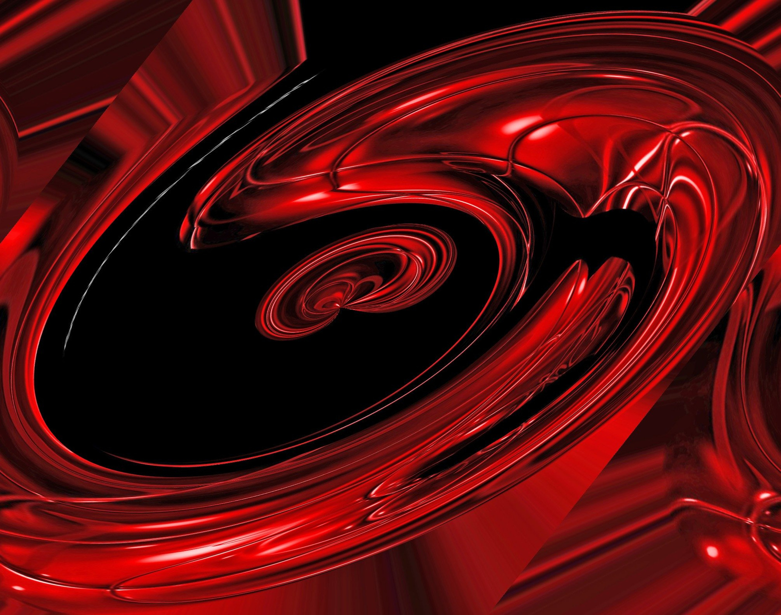 Red Liquid Abstract Art